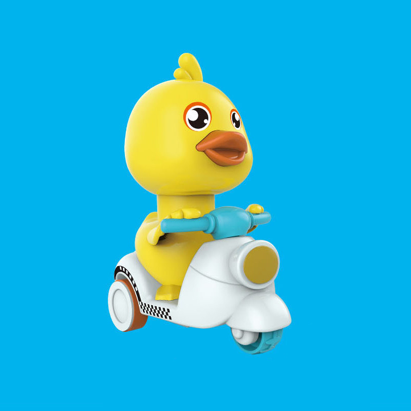 按压前进压力鸭惯性小黄鸭滑行卡通可爱鸭子儿童玩具生日礼物