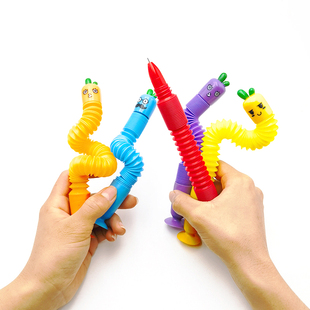 创意新奇拉伸管蔬菜笔解压减压笔大人办公儿童玩具文具礼物