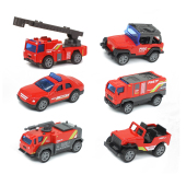 仿真迷你回力合金消防车喷水吉普车小轿车模型儿童玩具礼物