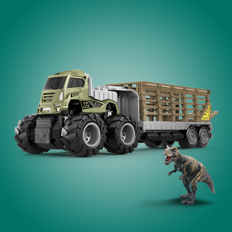 惯性合金头动物恐龙拖车围栏车运输车仿真模型滑行儿童玩具礼物,玩具/童车/益智/积木/模型,惯性/回力/滑行玩具,淘宝优惠券,粉丝福利购,淘宝优惠卷