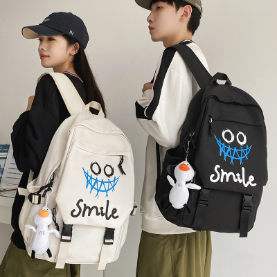 大容量时尚潮牌搞怪笑脸双肩包