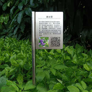 不锈钢植物牌定制插地提示牌树木介绍牌花草户外立牌广告牌标识牌