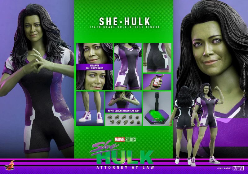 全新HOTTOYS HT 1/6 TMS093 剧集绿巨人 女浩克 SHE-HULK可动人偶