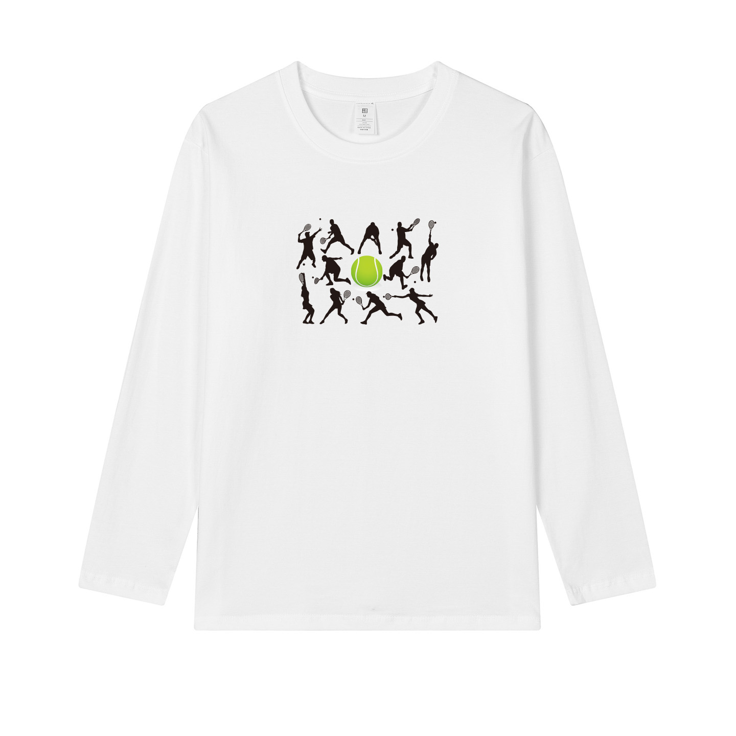 长袖网球服纯棉球衣T恤男女周边运动训练春秋冬保暖队服上衣户外