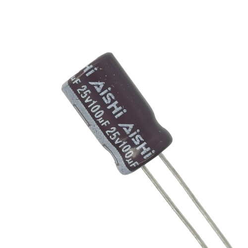 100只25v100uf艾华电解电容器