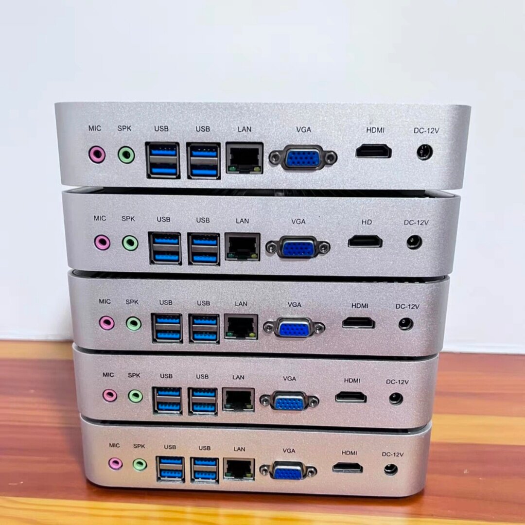 占美i5 4200u迷你电脑5200u家用办公工控机台式机准系统主机win7