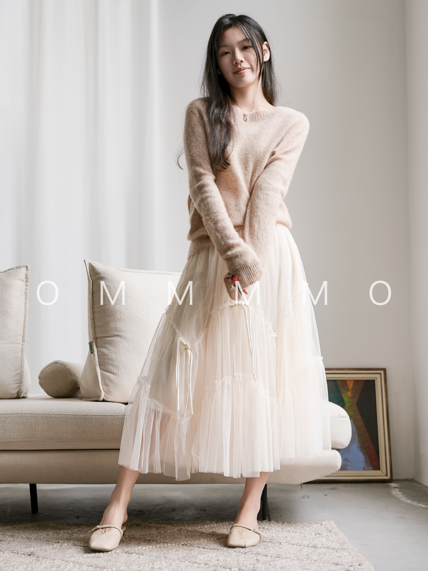 超仙洋气高腰蓬蓬女长裙子2024春新款a字仙女裙网纱半身裙大摆裙