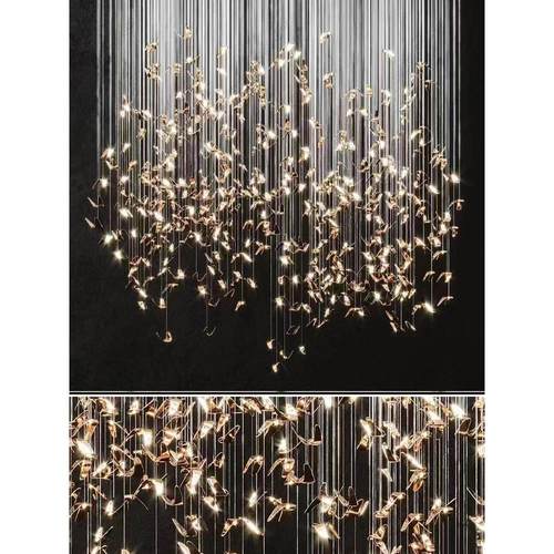 中山工厂直销飞鸟灯酒店大堂售楼部沙盘别墅会所金色海鸥吊灯高端