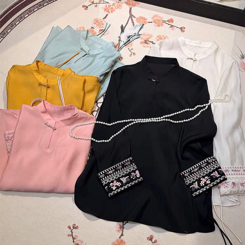 新中式上衣唐装汉服打底内搭小衫