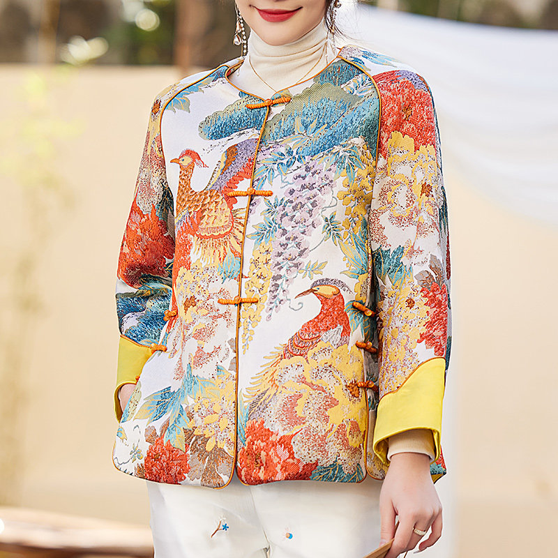 唐装汉服新中式国风盘扣上衣重工刺绣设计感复古民族风春秋短外套