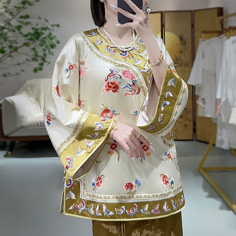 新中式唐装复古国风刺绣女装上衣