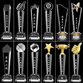 成都厂家水晶奖杯定制奖牌大拇指优秀员工教师节表彰年会颁奖