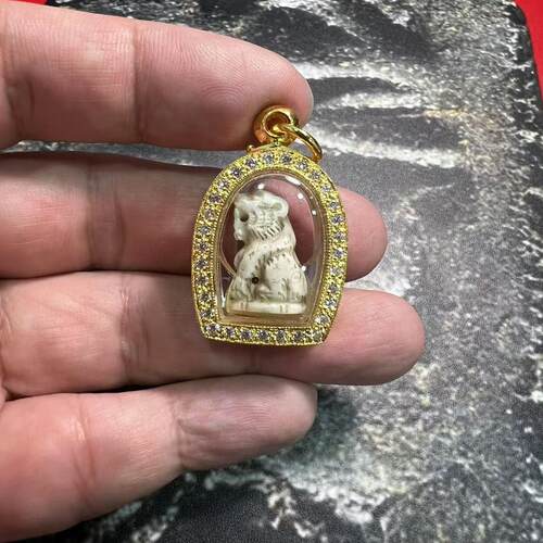 龙婆公瓦旺十百律老虎冠兰吊坠