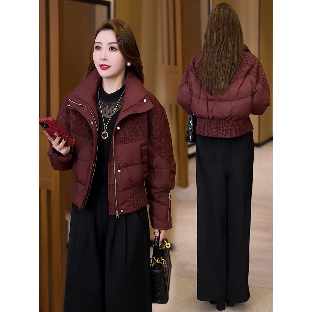 时尚短羽绒服女子2024冬季新风格修身看加厚保暖棉袄小个子