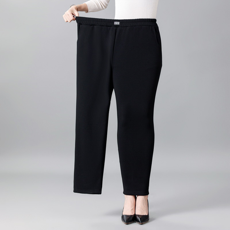 中老年女春冬季胖妈妈装加肥加大码裤子松紧腰长裤加绒保暖直筒裤,女装/女士精品,卫裤,淘宝优惠券,粉丝福利购,淘宝优惠卷