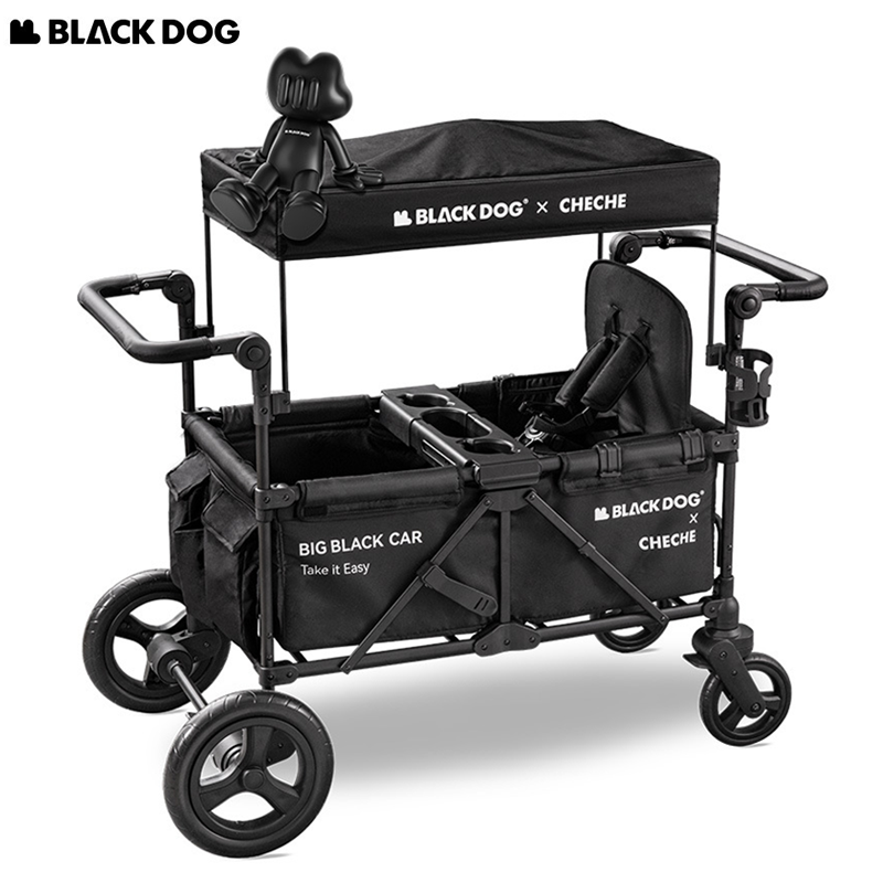 BLACKDOG黑狗户外营地车露营推车婴儿车大容量野餐车多功能手推车