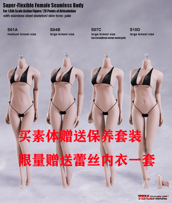 PHICEN无头钢骨女素体白肤色 S01A S04B S07C S10D TBLeague 现货