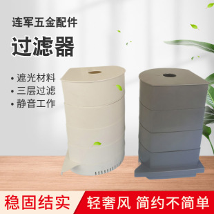 新款多功能家用转角水帘过滤器净水循环过滤盒鱼缸上置物架净水器