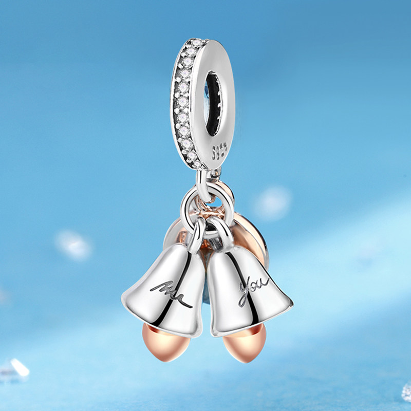 S925纯银铃铛吊坠diy饰品女串珠