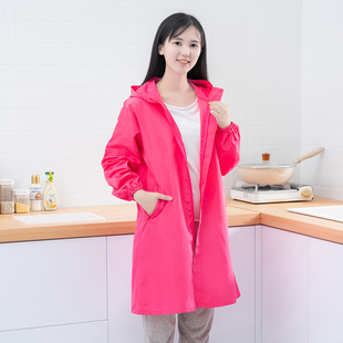 防水防油女时尚 围裙可爱日系家用厨房衣服韩版 罩衣大人工作服外套