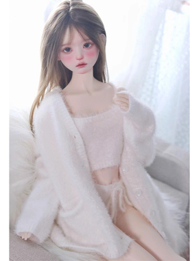 三四分bjd sd娃娃3分/4分 sd16msd衣服宽松毛绒针织套装1/3 1/4