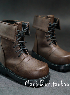 BJD鞋子SD娃娃用大叔3分4分短鞋靴 棕色 黑色1/3，1/4