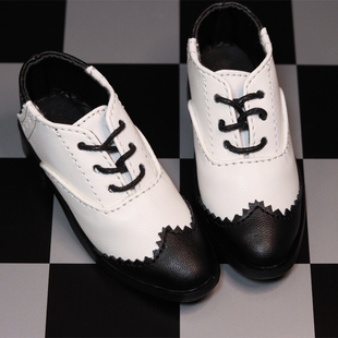 四分bjd娃鞋子1/4分男鞋cd2代男soom mk mdd msd4分双色英伦拼接