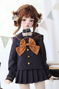 三四分BJD3分SD4分娃娃熊妹衣服水手服jk校服学生制服套装1/3 1/4