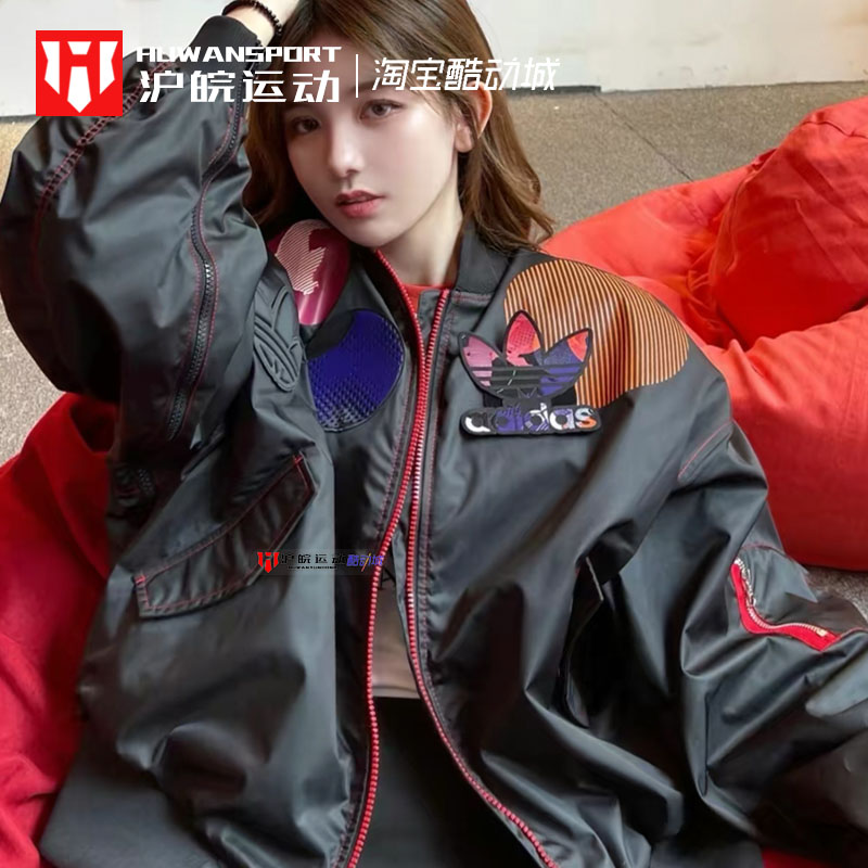 魔术贴休闲保暖立领棒球棉服外套