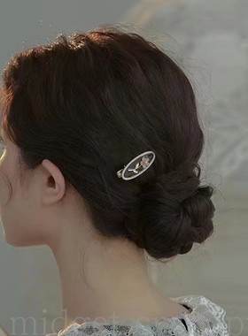 柏林云雾~精致小发夹 黑色刘海夹侧边夹子迷你仙气碎发卡头发饰品