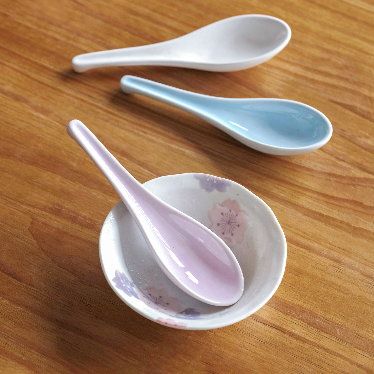 西田木雨直柄汤勺陶瓷调羹瓷勺羹匙勺子汤匙彩色吃饭家用粥勺饭勺
