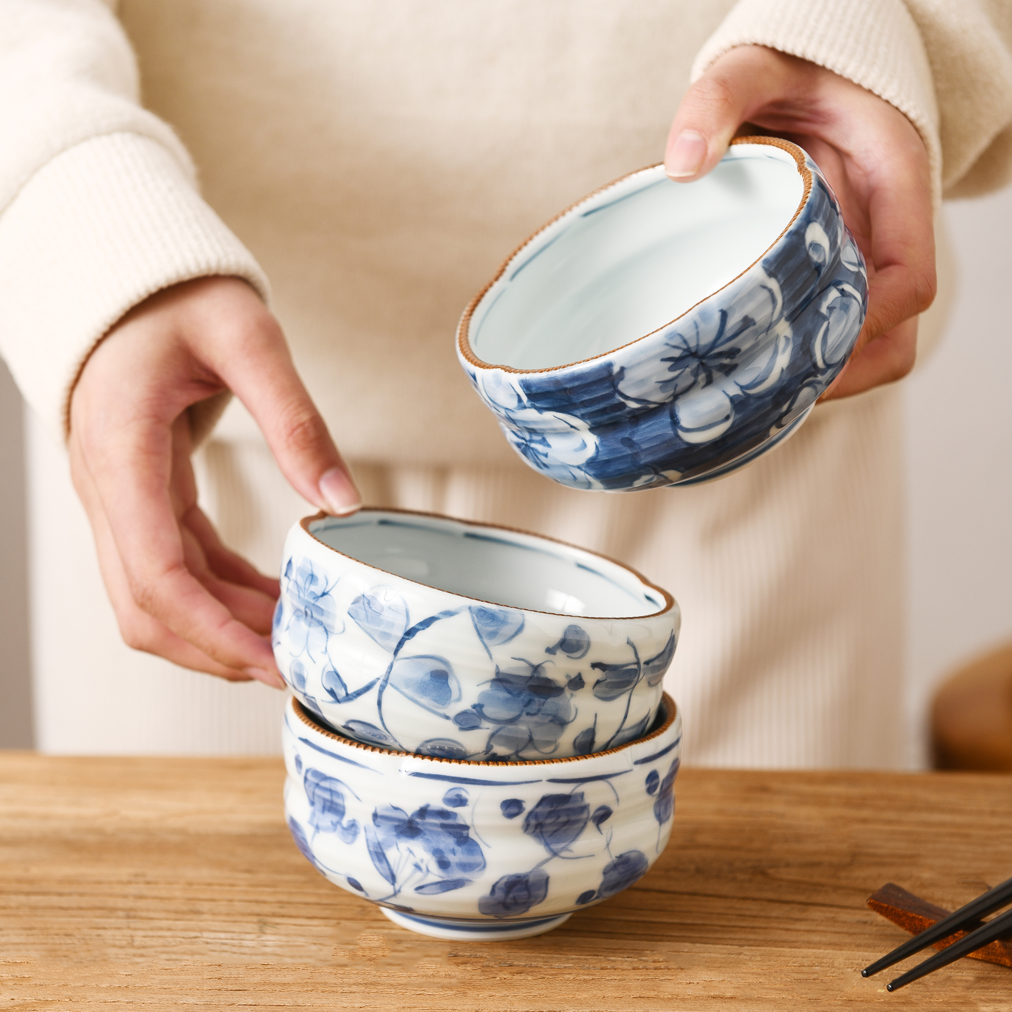 有田烧小钵复古青花小碗