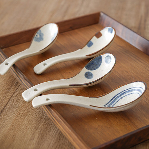 意浓小汤勺日式陶瓷家用