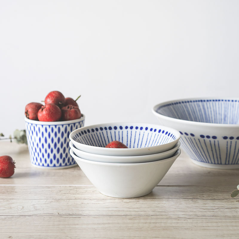 日本进口苍系列陶瓷斗笠碗米饭碗