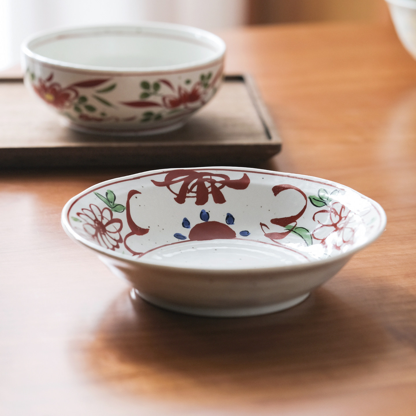 和风复古汤碗陶瓷多功能浅口碗