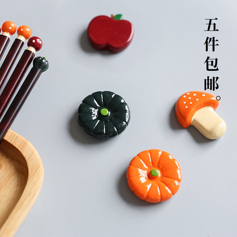 西田木雨蔬果筷架日式创意家用餐具可爱小摆件笔搁放筷枕筷子托,餐饮具,餐具笼/架,淘宝优惠券,粉丝福利购,淘宝优惠卷