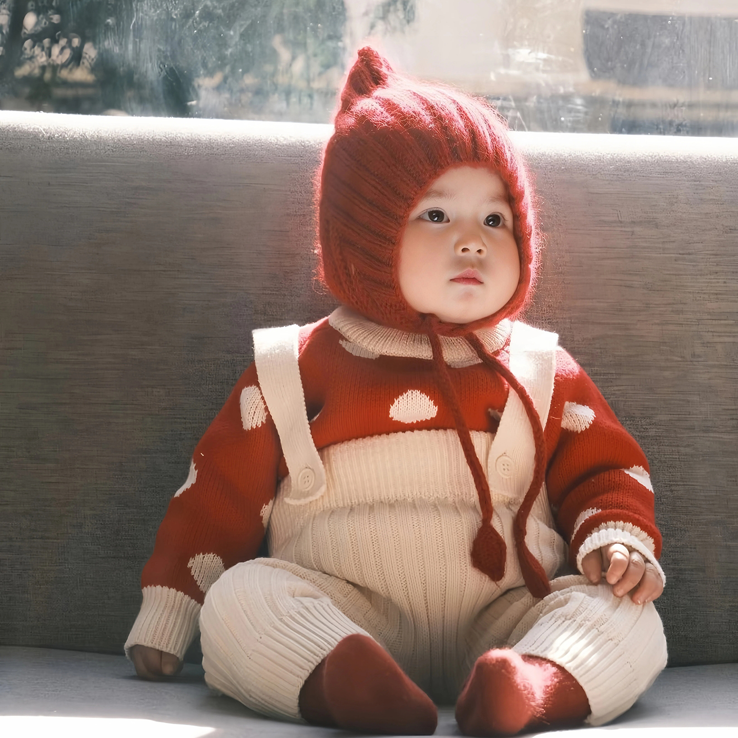 一周岁女宝礼服冬装圣诞加绒套装