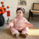 粉色套装 国风唐装 婴儿女宝宝生日宴衣服 新中式 一周岁女宝礼服春装