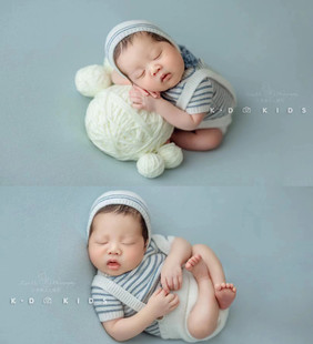 新生儿摄影服装影楼婴儿男宝拍照衣服满月照道具背景毯Z-350主题