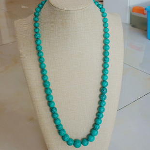 民族风藏装配饰 非天然仿松石项链 优化松石塔链毛衣链 拍照项链