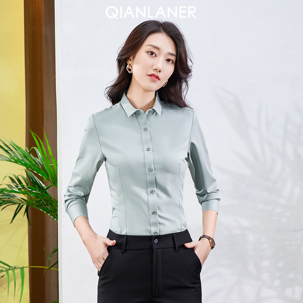 竹纤维衬衫工作服男女同款职业套