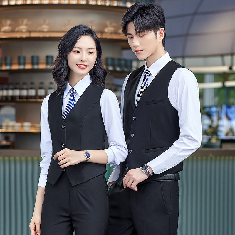 冬装薄款长袖西服外套男女马甲职