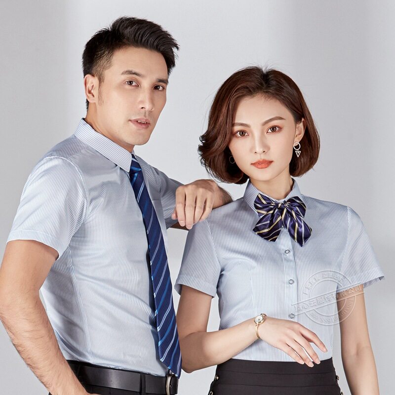 翻领短袖新品职业衬衫短袖商衬衫