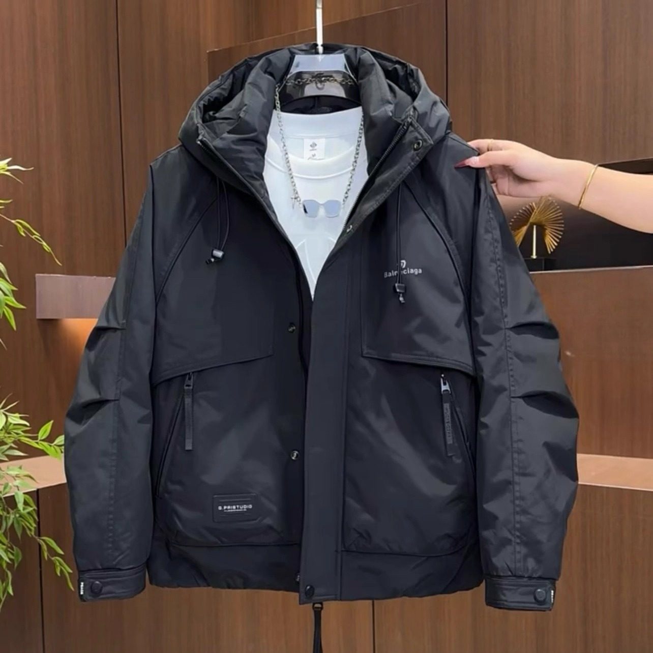 工装羽绒服男士冬季2025新款潮牌连帽宽松休闲加厚保暖冲锋外套男,男装,羽绒服,淘宝优惠券,粉丝福利购,淘宝优惠卷