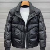 羽绒服冬季 2025新款 潮牌帅气男装 男士 拉链口袋立领加厚修身 外套男