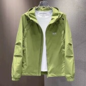 春秋夹克外套男士 潮 休闲宽松工装 冲锋衣户外防风纯色连帽时尚 新款