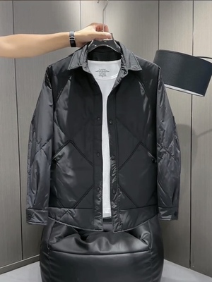 羽绒百搭轻薄羽绒服衬衣领