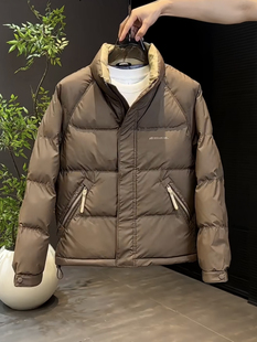 男士羽绒服冬季立领2025新款防寒保暖加厚韩版帅气男装休闲外套男