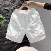 宽松运动休闲中裤 拉链口袋短裤 潮牌百搭工装 五分裤 男夏季 2025新款