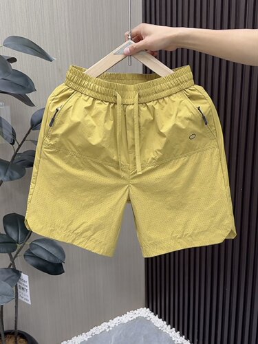 美式简约小标网孔速干短裤男士夏季薄款宽松阔腿百搭休闲运动中裤